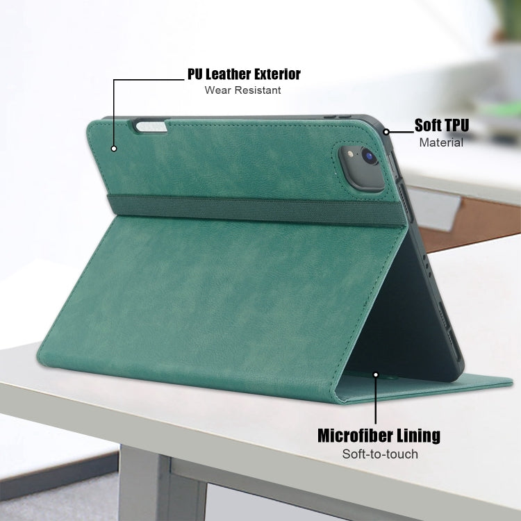 For iPad Air 11 2024 / Pro 11 2022 Front Stand Smart TPU Leather Tablet Case(Green) - iPad Air 11 2024 Cases by PMC Jewellery | Online Shopping South Africa | PMC Jewellery | Buy Now Pay Later Mobicred