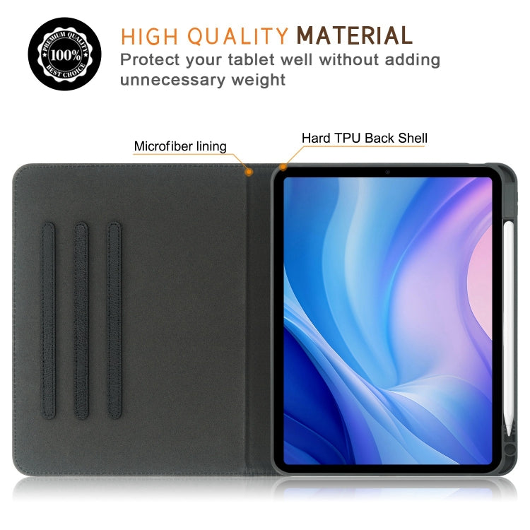 For iPad Pro 11 2024 Front Stand Smart TPU Leather Tablet Case(Black) - iPad Pro 11 2024 Cases by PMC TechLife | Online Shopping South Africa | PMC TechLife | Buy Now Pay Later Mobicred