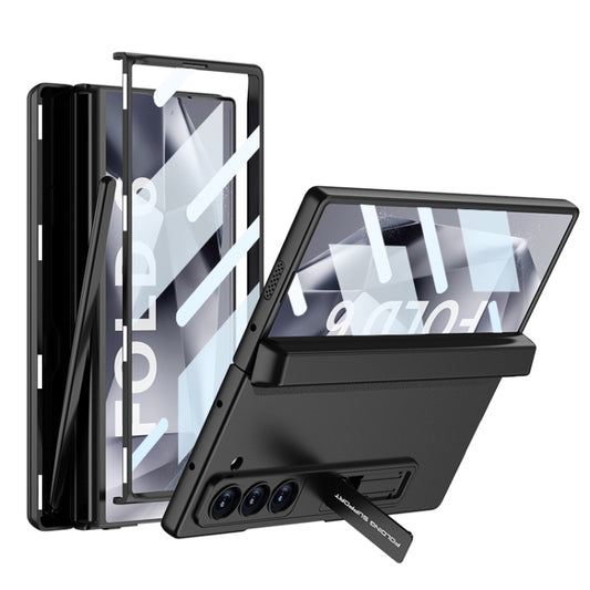 For Samsung Galaxy Z Fold6 GKK Integrated Magnetic Full Coverage Flip Phone Case with Pen Box, Not Included Pen(Black) - Galaxy Z Fold6 5G Cases by GKK | Online Shopping South Africa | PMC Jewellery | Buy Now Pay Later Mobicred