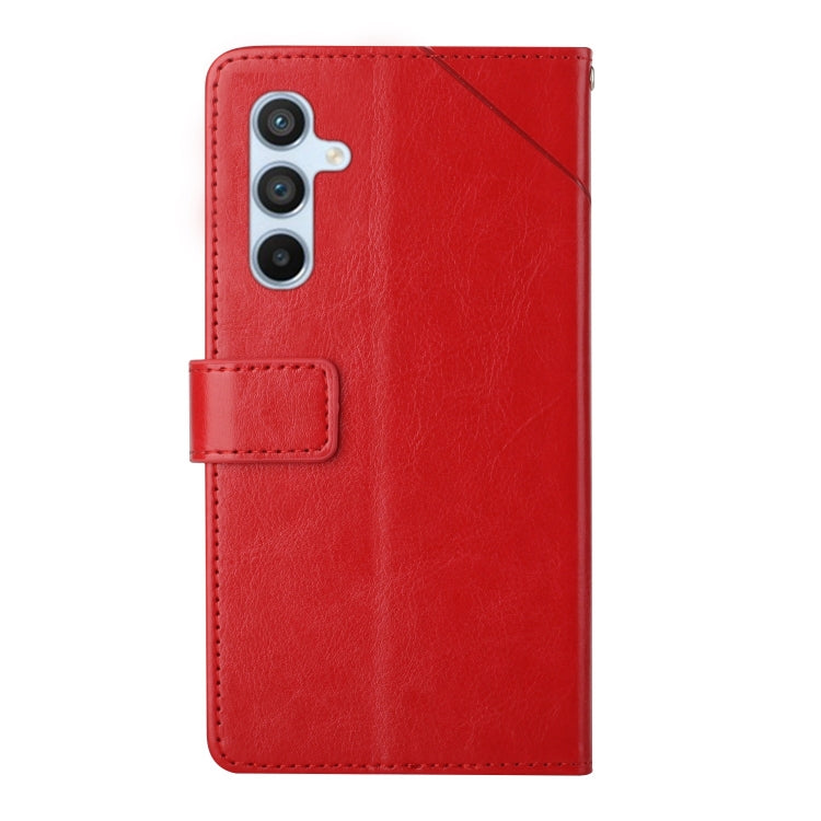 For Samsung Galaxy S25+ 5G Y-shaped Pattern Flip Leather Phone Case(Red) - free shipping - PMC Jewellery - Order now!