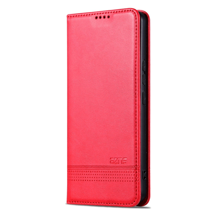 For Redmi Note 14 Pro 5G AZNS Magnetic Calf Texture Flip Leather Phone Case(Red) - Note 14 Pro Cases by AZNS | Online Shopping South Africa | PMC Jewellery | Buy Now Pay Later Mobicred