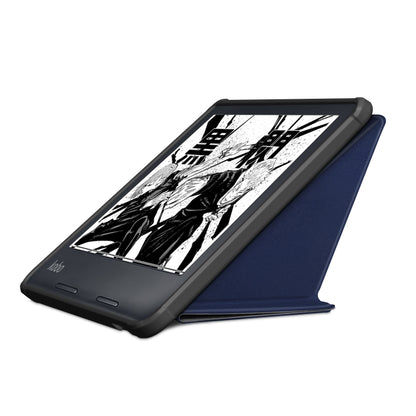 For Kobo Libra Colour 2024 Solid Color Deformation TPU Leather Smart Tablet Case(Dark Blue) - Others by PMC Jewellery | Online Shopping South Africa | PMC Jewellery | Buy Now Pay Later Mobicred