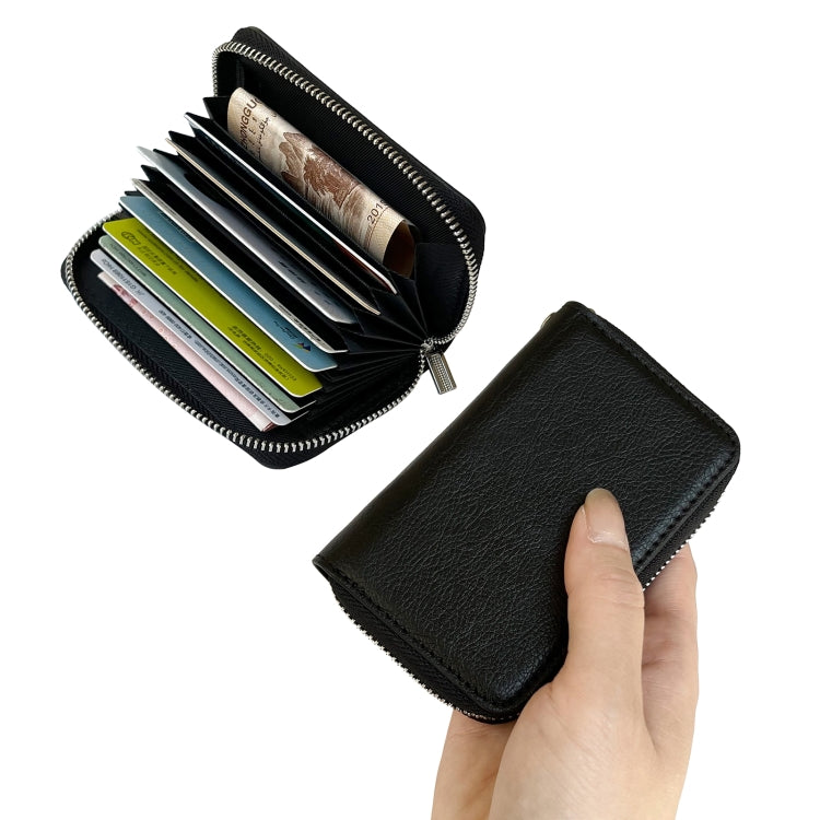 For Google Pixel 8 Solid Color Zipper 11-Card Slots Bag Phone Case with Lanyard(Black) - Google Cases by PMC TechLife | Online Shopping South Africa | PMC TechLife | Buy Now Pay Later Mobicred