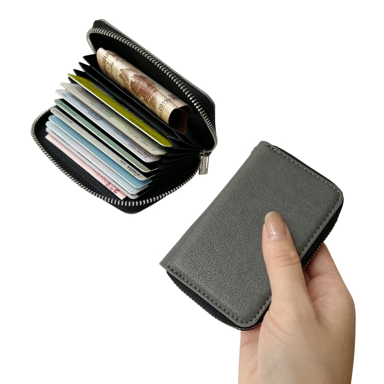 For Google Pixel 6 Solid Color Zipper 11-Card Slots Bag Phone Case with Lanyard(Grey) - Google Cases by PMC TechLife | Online Shopping South Africa | PMC TechLife | Buy Now Pay Later Mobicred