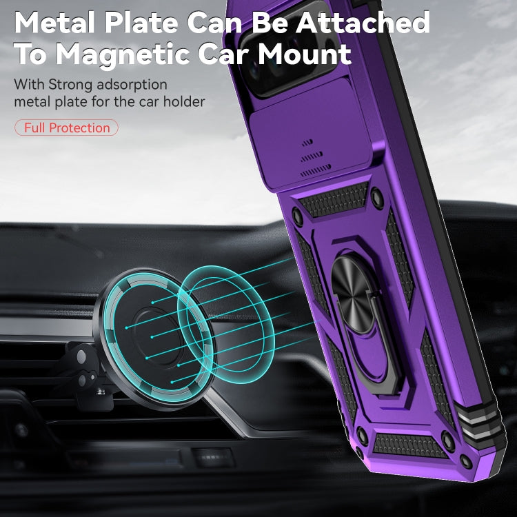 For Google Pixel 9 Pro Sliding Camshield Holder Phone Case(Purple) - Google Cases by PMC TechLife | Online Shopping South Africa | PMC TechLife | Buy Now Pay Later Mobicred