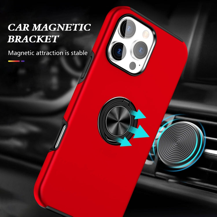 For iPhone 16 Magnetic Ring Holder Phone Case(Red) - iPhone 16 Cases by PMC Jewellery | Online Shopping South Africa | PMC Jewellery | Buy Now Pay Later Mobicred