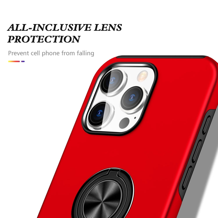 For iPhone 16 Magnetic Ring Holder Phone Case(Red) - iPhone 16 Cases by PMC Jewellery | Online Shopping South Africa | PMC Jewellery | Buy Now Pay Later Mobicred