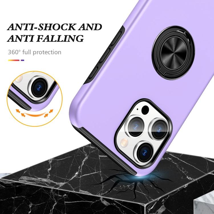 For iPhone 16 Magnetic Ring Holder Phone Case(Purple) - iPhone 16 Cases by PMC TechLife | Online Shopping South Africa | PMC TechLife | Buy Now Pay Later Mobicred