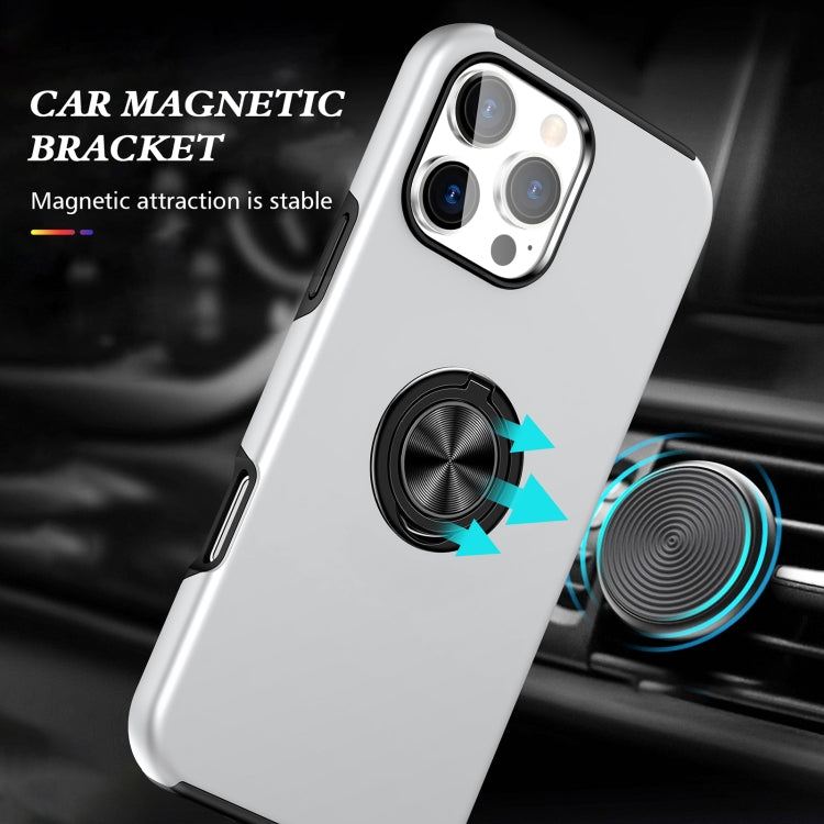 For iPhone 16 Plus Magnetic Ring Holder Phone Case(Silver) - iPhone 16 Plus Cases by PMC Jewellery | Online Shopping South Africa | PMC Jewellery | Buy Now Pay Later Mobicred