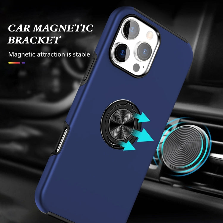 For iPhone 16 Pro Magnetic Ring Holder Phone Case(Navy Blue) - iPhone 16 Pro Cases by PMC TechLife | Online Shopping South Africa | PMC TechLife | Buy Now Pay Later Mobicred