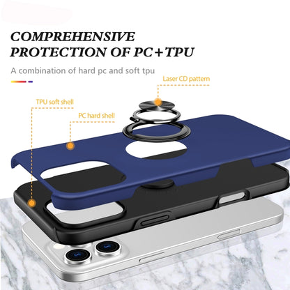 For iPhone 16 Pro Magnetic Ring Holder Phone Case(Navy Blue) - iPhone 16 Pro Cases by PMC Jewellery | Online Shopping South Africa | PMC Jewellery | Buy Now Pay Later Mobicred