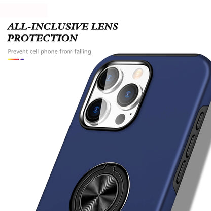 For iPhone 16 Pro Magnetic Ring Holder Phone Case(Navy Blue) - iPhone 16 Pro Cases by PMC Jewellery | Online Shopping South Africa | PMC Jewellery | Buy Now Pay Later Mobicred