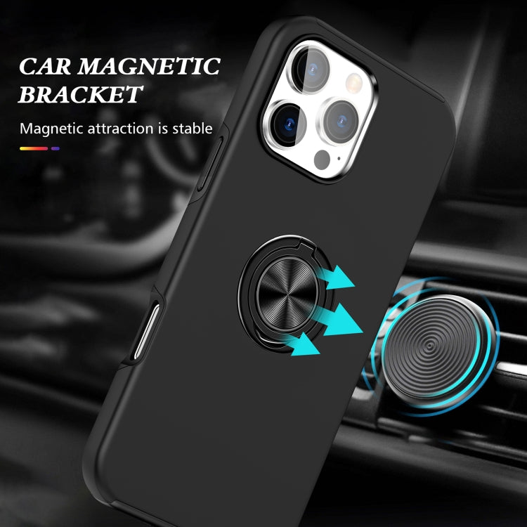 For iPhone 16 Pro Max Magnetic Ring Holder Phone Case(Black) - free shipping - PMC TechLife - Order now!