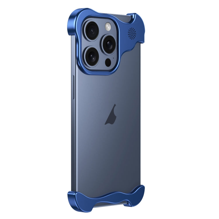 For iPhone 14 Pro Aromatherapy Alloy Frameless Phone Case(Blue) - iPhone 14 Pro Cases by PMC Jewellery | Online Shopping South Africa | PMC Jewellery | Buy Now Pay Later Mobicred