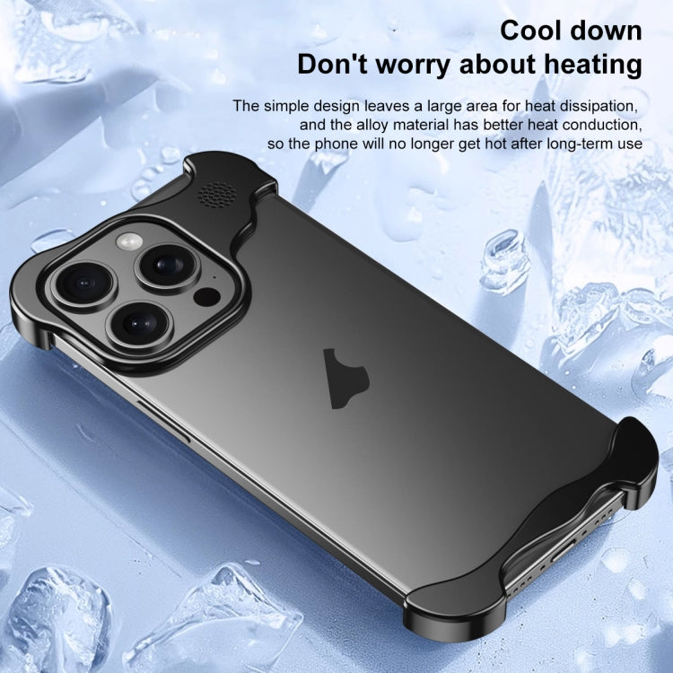 For iPhone 13 Pro Aromatherapy Alloy Frameless Phone Case(Silver) - iPhone 13 Pro Cases by PMC Jewellery | Online Shopping South Africa | PMC Jewellery | Buy Now Pay Later Mobicred