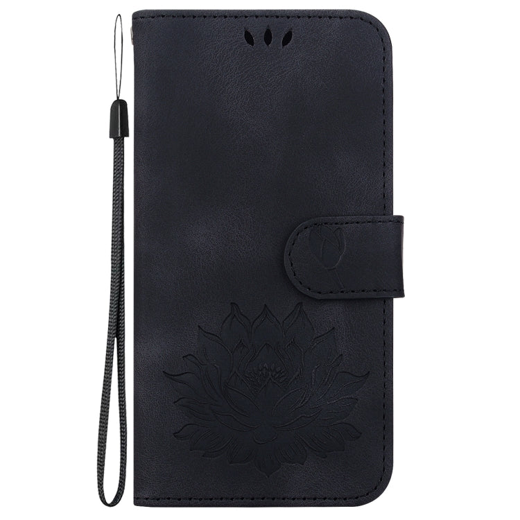 For Google Pixel 9 Pro Lotus Embossed Leather Phone Case(Black) - Google Cases by PMC Jewellery | Online Shopping South Africa | PMC Jewellery | Buy Now Pay Later Mobicred