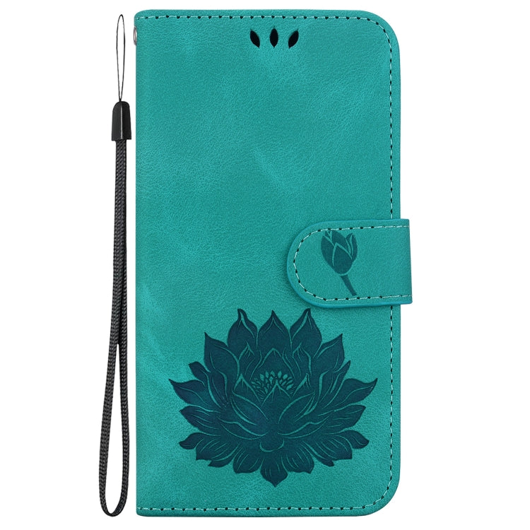 For Tecno Spark G0 2024 / Spark 20 Lotus Embossed Leather Phone Case(Green) - Tecno Cases by PMC Jewellery | Online Shopping South Africa | PMC Jewellery | Buy Now Pay Later Mobicred