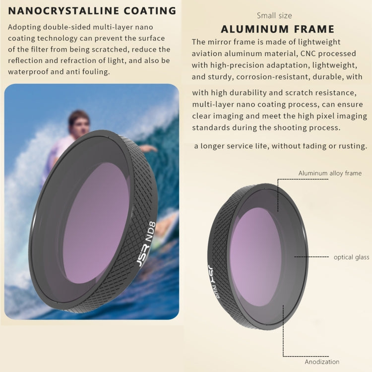 For Insta360 GO 3S JUNESTAR Camera Lens Filter, Filter:4 in 1 ND - Len Accessories by JSR | Online Shopping South Africa | PMC TechLife | Buy Now Pay Later Mobicred