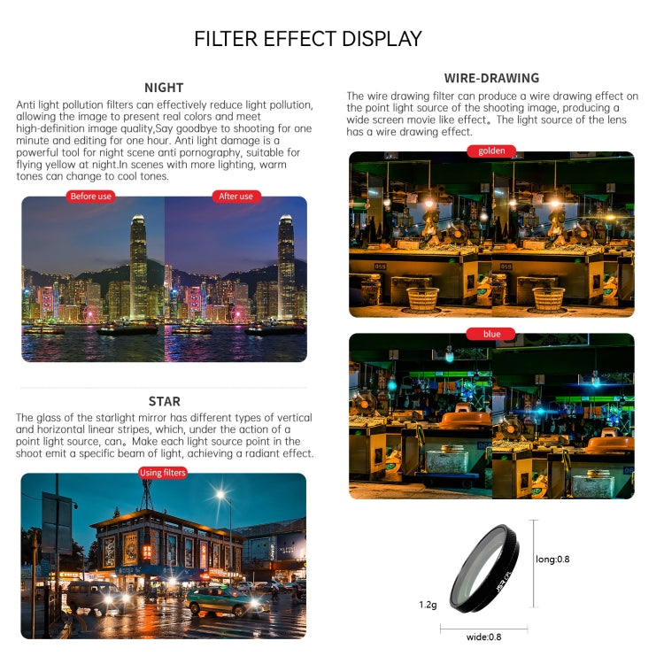 For Insta360 GO 3S JUNESTAR Camera Lens Filter, Filter:ND32 - free shipping - PMC TechLife - Order now!