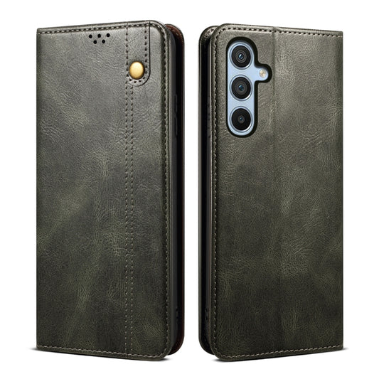 For Samsung Galaxy S25+ 5G Oil Wax Crazy Horse Texture Leather Phone Case(Green) - Galaxy S25+ 5G Cases by PMC Jewellery | Online Shopping South Africa | PMC Jewellery | Buy Now Pay Later Mobicred