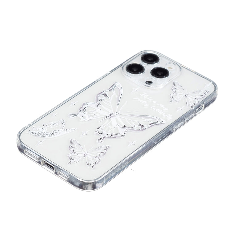 For iPhone 16 Pro Colored Drawing Pattern Transparent TPU Phone Case(Butterflies) - iPhone 16 Pro Cases by PMC Jewellery | Online Shopping South Africa | PMC Jewellery | Buy Now Pay Later Mobicred