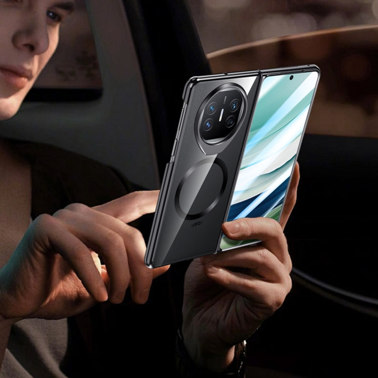 For Huawei Mate X5 Integrated MagSafe Metal Lens Holder PC Electroplating Phone Case(Black) - Huawei Cases by PMC TechLife | Online Shopping South Africa | PMC TechLife | Buy Now Pay Later Mobicred