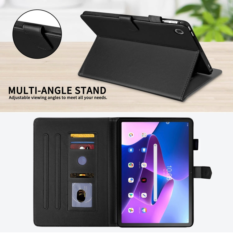 For Lenovo Tab M10 Plus 10.6 3rd Gen Rhombus Lattice Leather Smart Tablet Case(Black) - free shipping - PMC TechLife - Order now!