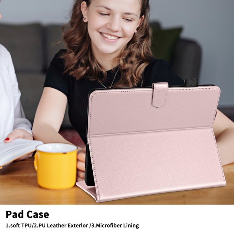For Honor Pad 9 Rhombus Lattice Leather Tablet Case(Rose Gold) - Honor by PMC TechLife | Online Shopping South Africa | PMC TechLife | Buy Now Pay Later Mobicred