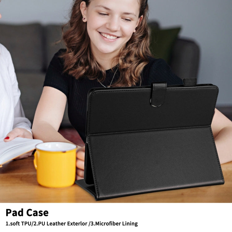 For Honor Pad 9 Rhombus Lattice Leather Tablet Case(Black) - Honor by PMC TechLife | Online Shopping South Africa | PMC TechLife | Buy Now Pay Later Mobicred