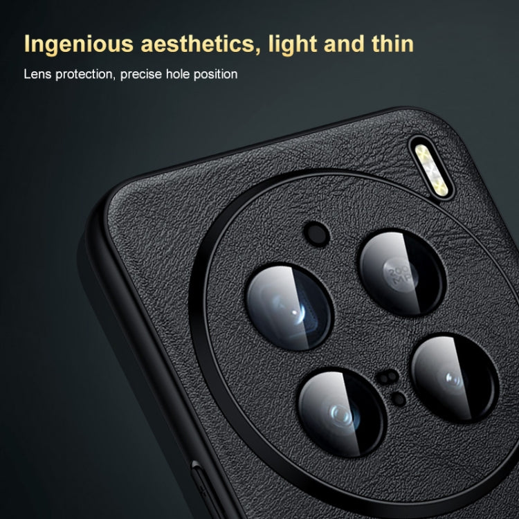 For vivo X100s Pro / X100 Pro SULADA Shockproof TPU + Handmade Leather Phone Case(Black) - vivo Cases by SULADA | Online Shopping South Africa | PMC Jewellery | Buy Now Pay Later Mobicred