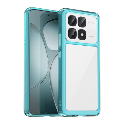 For Redmi K70 Ultra Colorful Series Acrylic Hybrid TPU Phone Case(Transparent Blue) - Xiaomi Cases by PMC Jewellery | Online Shopping South Africa | PMC Jewellery | Buy Now Pay Later Mobicred