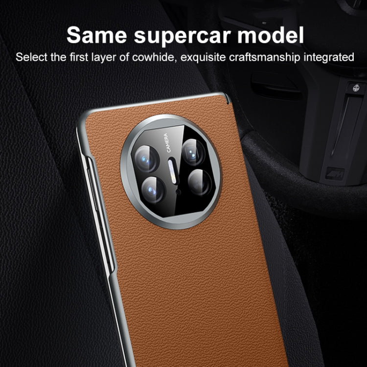 For Huawei Mate X5 SULADA Frameless Top Layer Cowhide Leather + PC Phone Case(Blue) - free shipping - PMC Jewellery - Order now!
