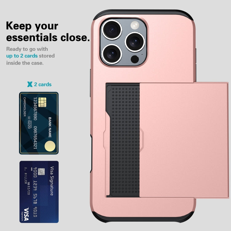 For iPhone 16 Pro Shockproof Armor Phone Case with Card Slot(Blue) - iPhone 16 Pro Cases by PMC TechLife | Online Shopping South Africa | PMC TechLife | Buy Now Pay Later Mobicred