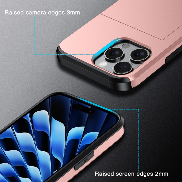 For iPhone 16 Pro Shockproof Armor Phone Case with Card Slot(Silver) - iPhone 16 Pro Cases by PMC TechLife | Online Shopping South Africa | PMC TechLife | Buy Now Pay Later Mobicred