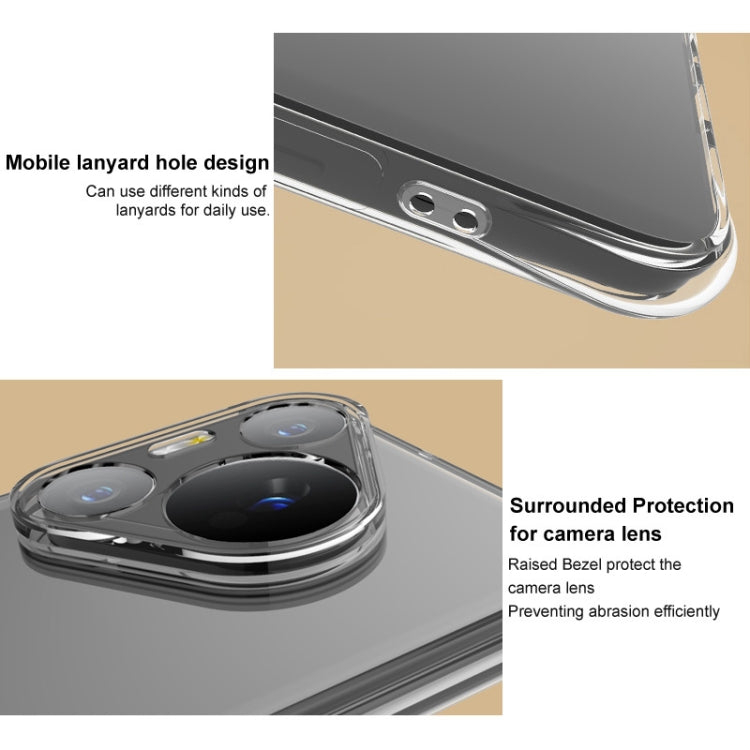 For HTC U24 Pro imak Shockproof Airbag TPU Phone Case(Matte Black) - More Brand by imak | Online Shopping South Africa | PMC Jewellery | Buy Now Pay Later Mobicred
