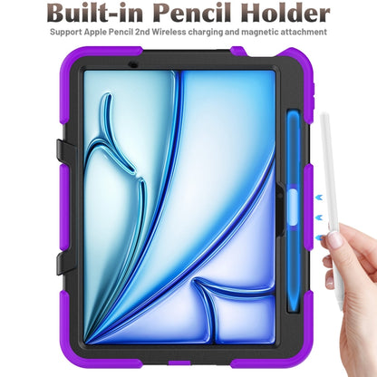 For iPad Air 11 2024 Colorful Silicone Heavy Duty Hybrid PC Tablet Case(Purple) - iPad Air 11 2024 Cases by PMC Jewellery | Online Shopping South Africa | PMC Jewellery | Buy Now Pay Later Mobicred