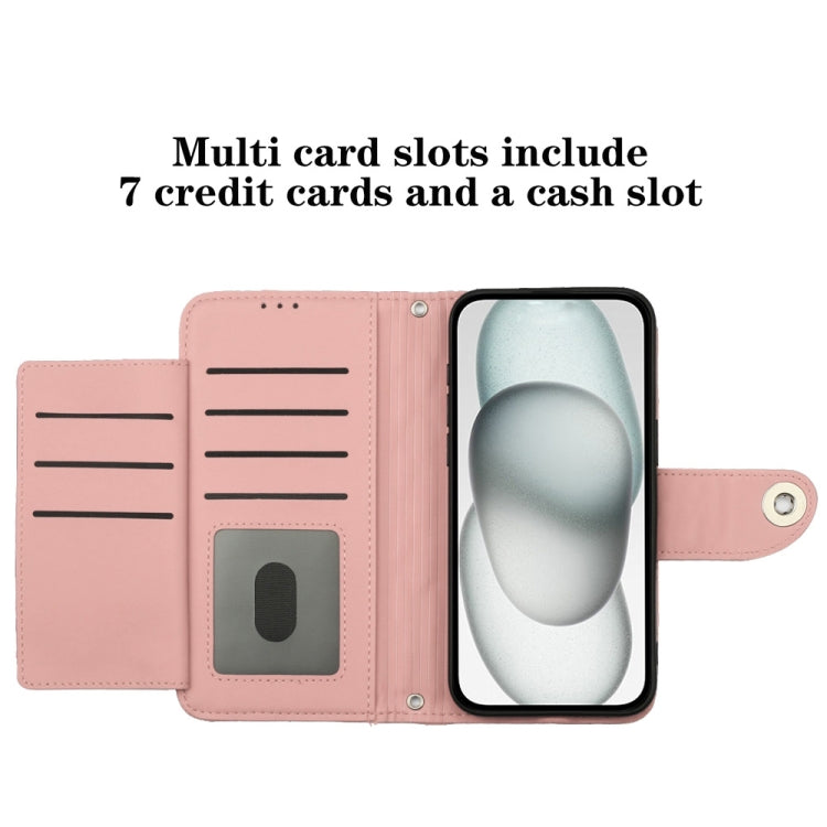 For Blackview A53 Rhombic Texture Flip Leather Phone Case with Lanyard(Coral Pink) - More Brand by PMC TechLife | Online Shopping South Africa | PMC TechLife | Buy Now Pay Later Mobicred