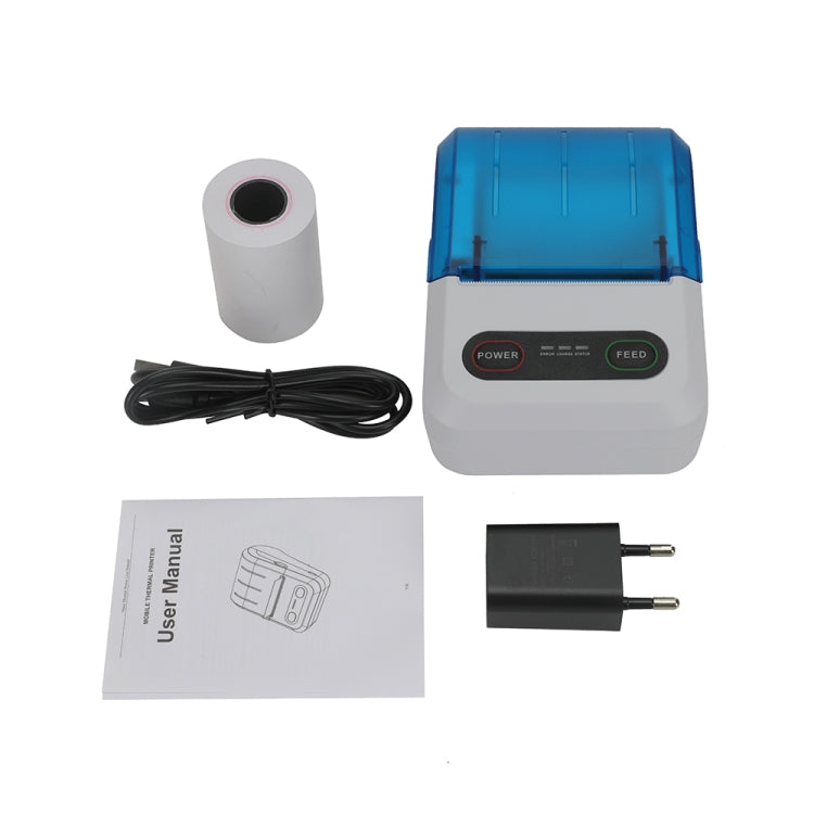 BT-583 58mm USB-C/Type-C + Bluetooth Portable Thermal Printer, Specification:US Plug(Blue White) - Printer by PMC TechLife | Online Shopping South Africa | PMC TechLife | Buy Now Pay Later Mobicred
