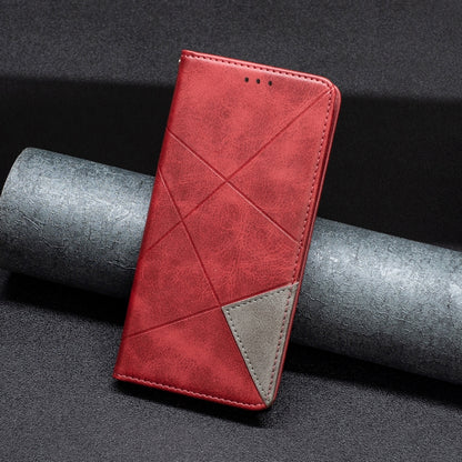 For Samsung Galaxy S25 Ultra 5G Rhombus Texture Magnetic Leather Phone Case(Red) - Galaxy S25 Ultra 5G Cases by PMC Jewellery | Online Shopping South Africa | PMC Jewellery | Buy Now Pay Later Mobicred