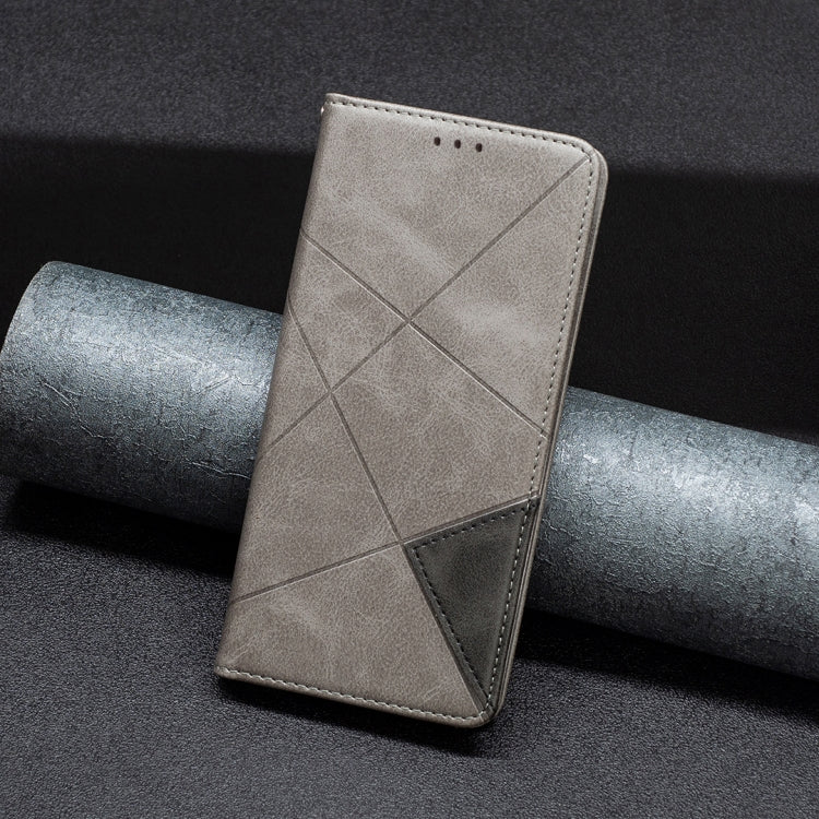 For Samsung Galaxy S25 Ultra 5G Rhombus Texture Magnetic Leather Phone Case(Grey) - Galaxy S25 Ultra 5G Cases by PMC Jewellery | Online Shopping South Africa | PMC Jewellery | Buy Now Pay Later Mobicred