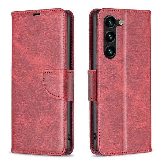 For Samsung Galaxy S25+ 5G Lambskin Texture Pure Color Flip Leather Phone Case(Red) - Galaxy S25+ 5G Cases by PMC Jewellery | Online Shopping South Africa | PMC Jewellery | Buy Now Pay Later Mobicred