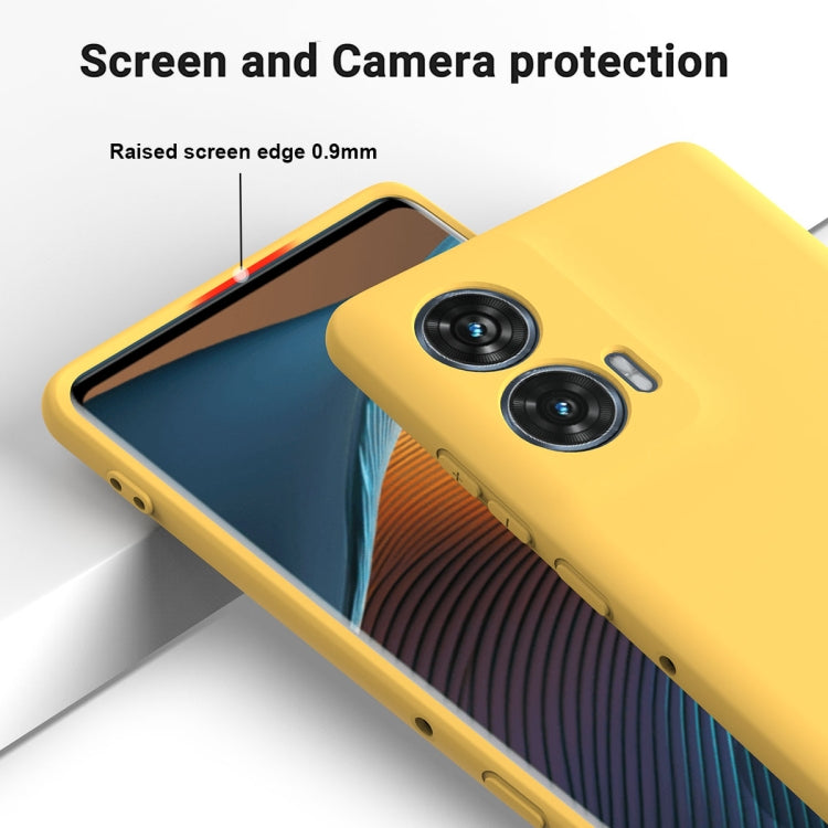 For Motorola Edge 50 Fusion Solid Color Liquid Silicone Dropproof Full Coverage Phone Case(Yellow) - free shipping - PMC TechLife - Order now!
