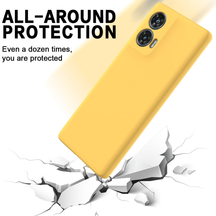For Motorola Edge 50 Fusion Solid Color Liquid Silicone Dropproof Full Coverage Phone Case(Yellow) - free shipping - PMC TechLife - Order now!