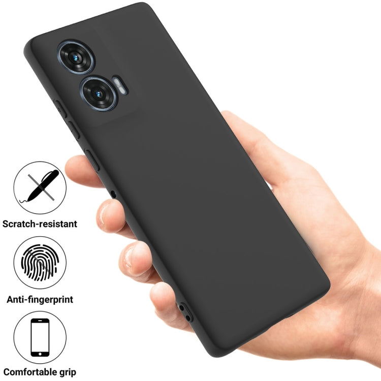 For Motorola Edge 50 Fusion Solid Color Liquid Silicone Dropproof Full Coverage Phone Case(Black) - free shipping - PMC TechLife - Order now!