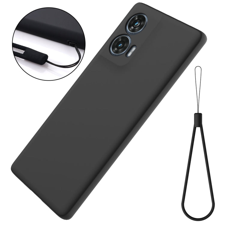 For Motorola Edge 50 Fusion Solid Color Liquid Silicone Dropproof Full Coverage Phone Case(Black) - free shipping - PMC TechLife - Order now!