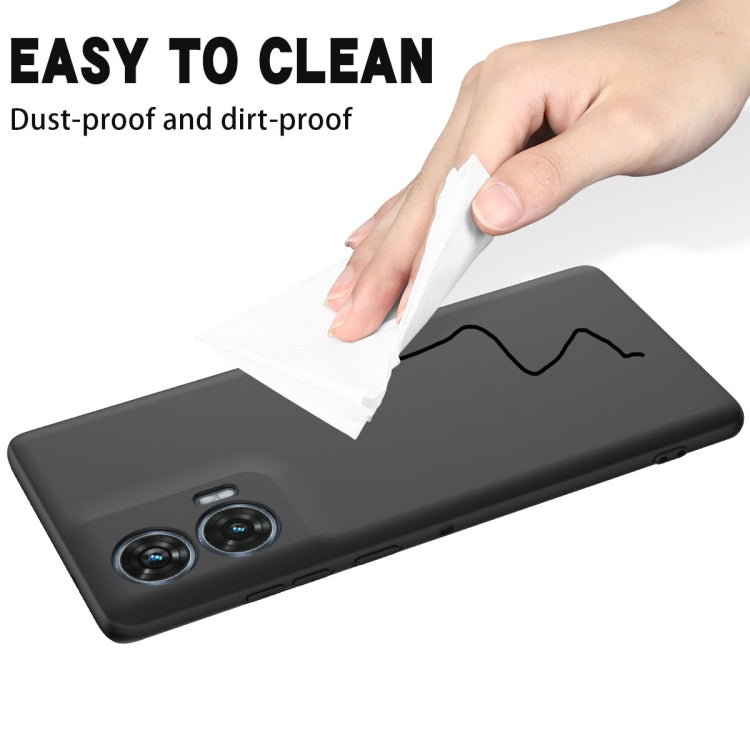 For Motorola Edge 50 Fusion Solid Color Liquid Silicone Dropproof Full Coverage Phone Case(Black) - free shipping - PMC TechLife - Order now!