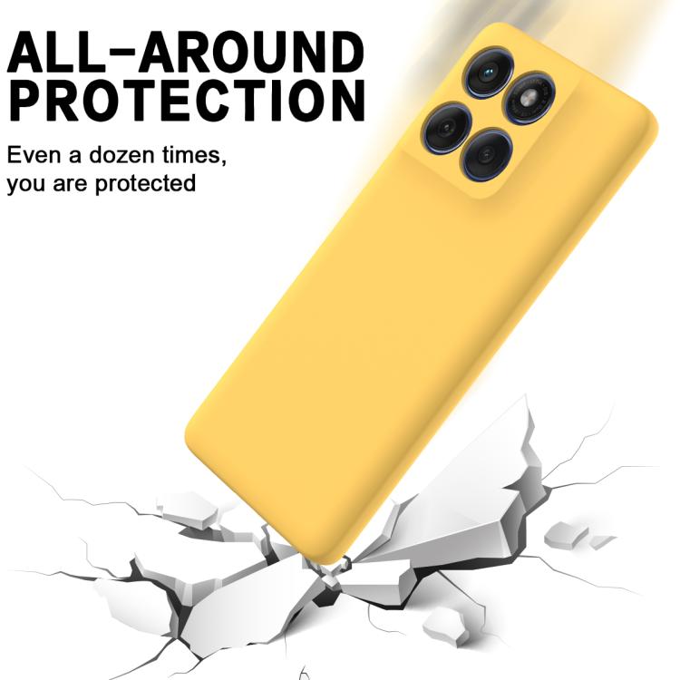 For Motorola Edge 60 Fusion / Edge 60 Solid Color Liquid Silicone Dropproof Full Coverage Phone Case(Yellow) - free shipping - PMC TechLife - Order now!