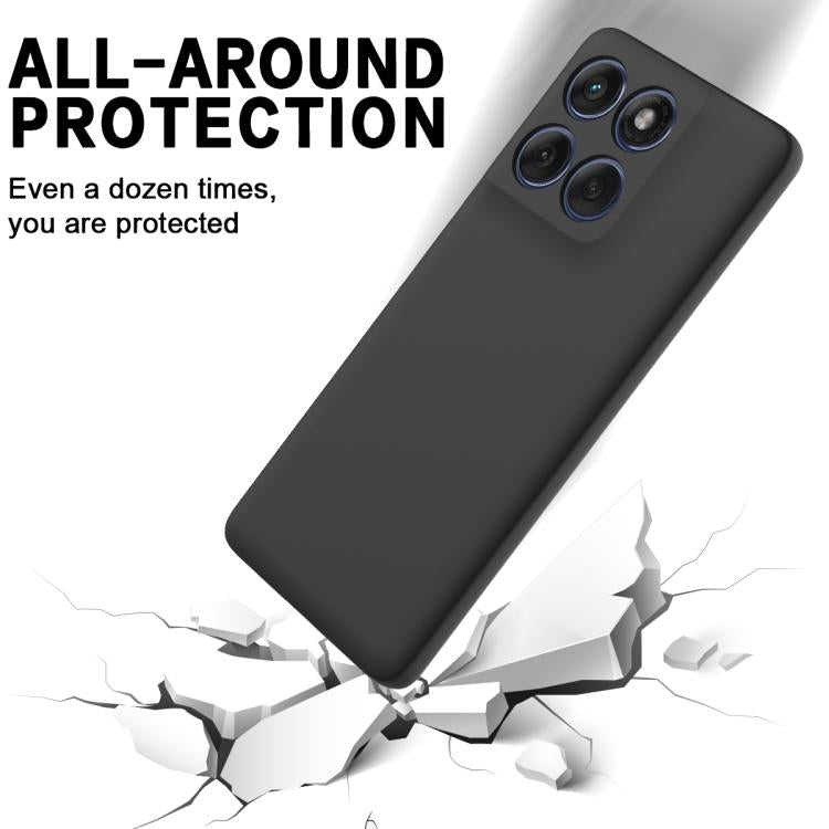 For Motorola Edge 60 Pro Solid Color Liquid Silicone Dropproof Full Coverage Phone Case(Black) - free shipping - PMC TechLife - Order now!