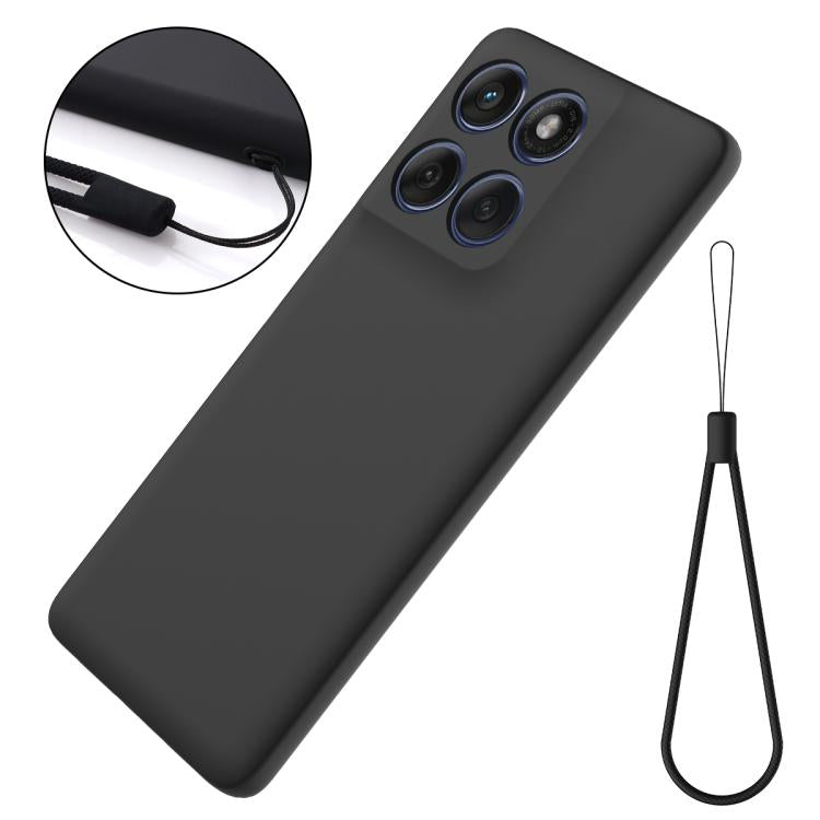 For Motorola Edge 60 Pro Solid Color Liquid Silicone Dropproof Full Coverage Phone Case(Black) - free shipping - PMC TechLife - Order now!