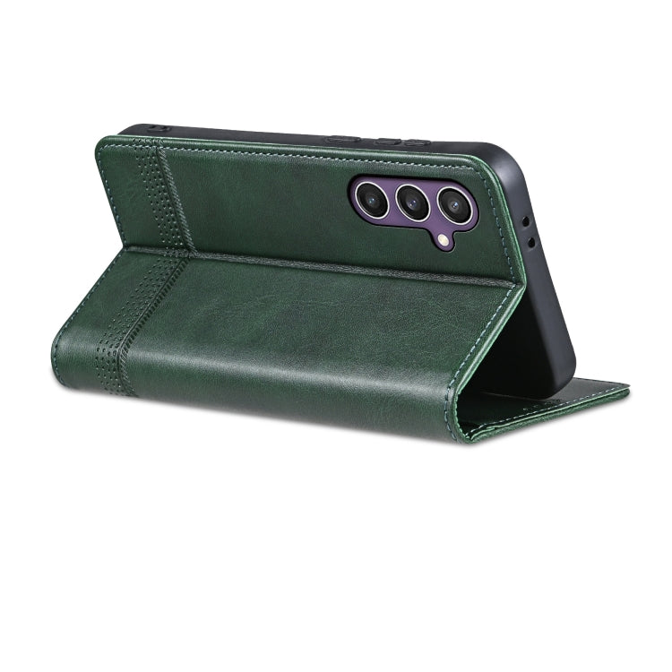 For Samsung Galaxy S24 FE 5G AZNS Magnetic Calf Texture Flip Leather Phone Case(Dark Green) - Galaxy S24 FE 5G Cases by AZNS | Online Shopping South Africa | PMC Jewellery | Buy Now Pay Later Mobicred